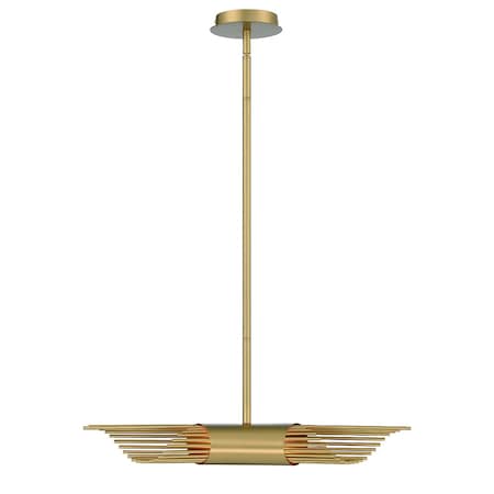 Eurofase Umura Modern LED Indoor Chandelier, 2-Light, Linear, Dimmable, Gold 44478-028